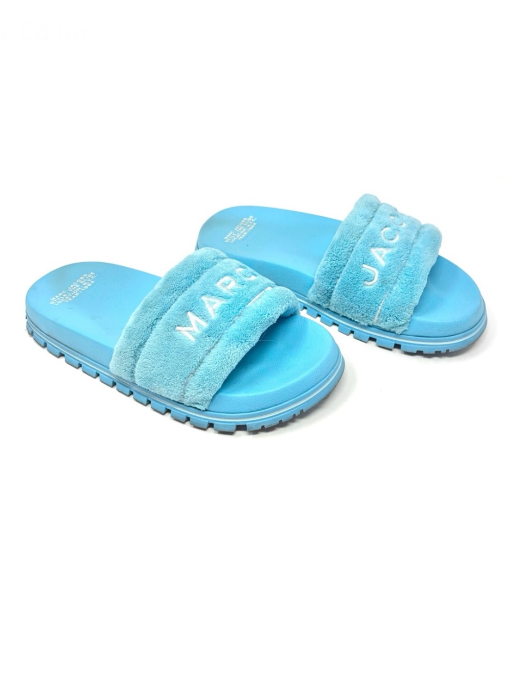 Marc Jacobs The Terry Slides Sandals Pool Blue 38